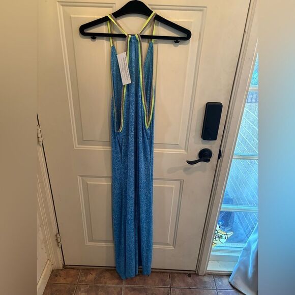 Pitusa Blue Swim Coverup with V-Neck and Zipper - Picture 5 of 5